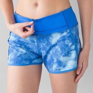 Lululemon Run Times Short Tidal Trip in Pipe Dream Blue